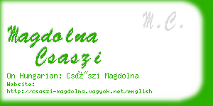 magdolna csaszi business card